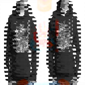 Samurai Cat Japanese Koi Fish Hoodie - Thegiftio UK