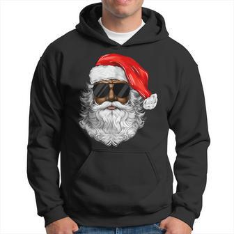 Santa Claus Black Man Christmas Xmas Family Pajamas Holiday Hoodie - Thegiftio