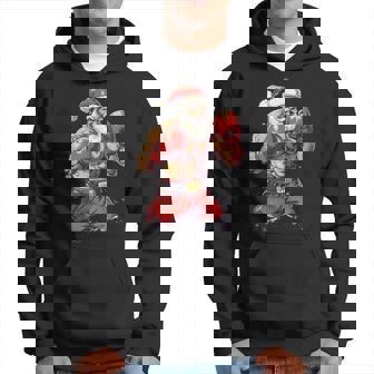 Santa Claus Boxing And Muay Thai Hoodie | Mazezy