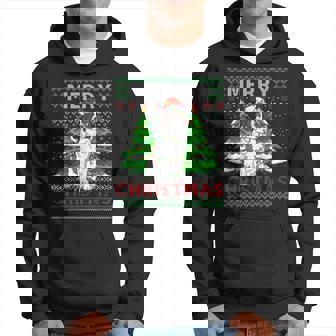 Santa Claus Saint Bernard Dog Owners Ugly Christmas Sweater Hoodie - Thegiftio UK