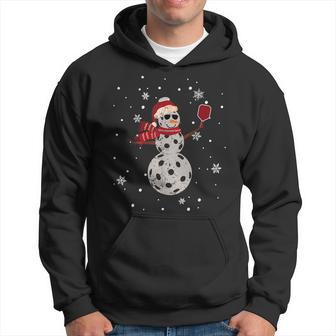 Santa Hat Snowman Family Xmas Matching Pickleball Christmas Hoodie - Thegiftio UK