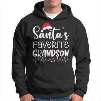 Santa's Favorite Grandson Ugly Sweater Christmas Hoodie - Thegiftio UK