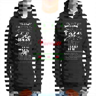 Santas Favorite Italian Italy Christmas Ugly Sweater Xmas Hoodie - Thegiftio UK