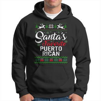 Santa's Favorite Puerto Rican Christmas Ugly Sweater Family Hoodie - Thegiftio UK