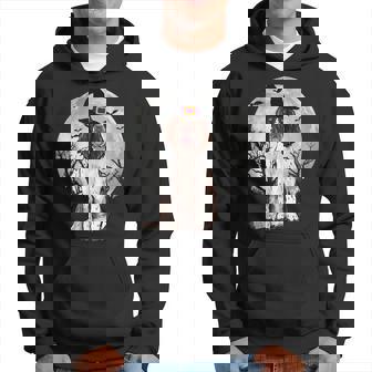 Scary English Springer Spaniel Dog Witch Hat Halloween Hoodie - Monsterry