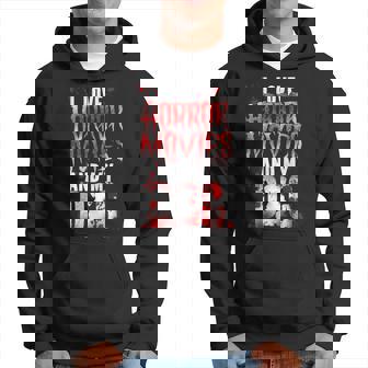 Scary Horror Movie Dog Blood I Love Horror Movies And My Hoodie - Monsterry