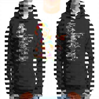 Scimmia Sullo Skateboard Felpa con cappuccio - Novitaregali