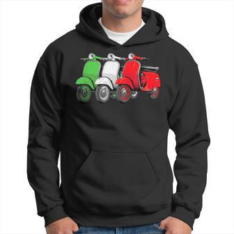 Scooter Bike Motorbike Scoot Italy Flag Moped Scooter Hoodie - Thegiftio UK