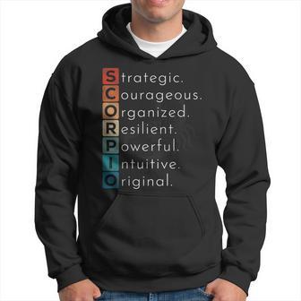 Scorpio Sign October November Birthday Vintage Scorpio Facts Hoodie | Seseable UK