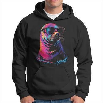 Seal Sunglasses Sea Lion Ocean Animal Hoodie - Thegiftio UK