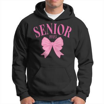 Senior 2025 Coquette Pink Bow Class Of First Day Of School Hoodie - Thegiftio UK