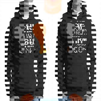 She Likes My Drum Stick Turkey Autumn Thanksgiving Couples Hoodie - Thegiftio UK