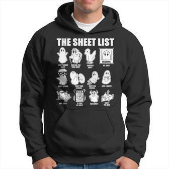 The Sheet List Halloween Boo Sheet Ghost Halloween Hoodie - Monsterry