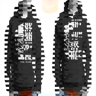 Shut Your Five Hole Hockey Goalie Saying 5Hole Hoodie - Seseable