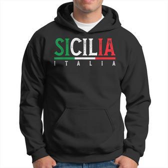 Sicilia Italia Flag Of Sicily Proud Sicilian Italian Hoodie - Thegiftio UK