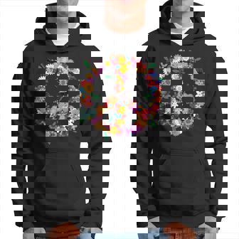 Signo De Paz Flores De Primavera Mariposas Oscuras Que Revol Manga Larga Sudadera - Regaloses