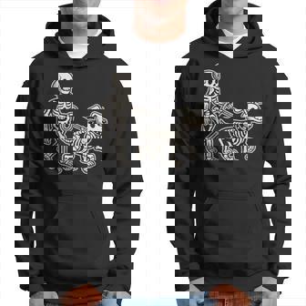 Skeleton With Dog Walking Halloween Costume Skull Hoodie - Monsterry