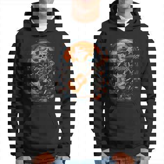 Skeleton Guitar Player Halloween Costume Guitarist Musician Hoodie | Seseable UK
