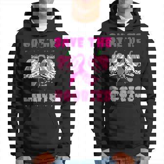 Skeleton Hands Save The Boobies Breast Cancer Awareness Hoodie - Seseable