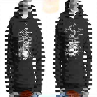 Skeleton Percussionist Drummer Halloween Rock & Roll Music Hoodie | Seseable UK