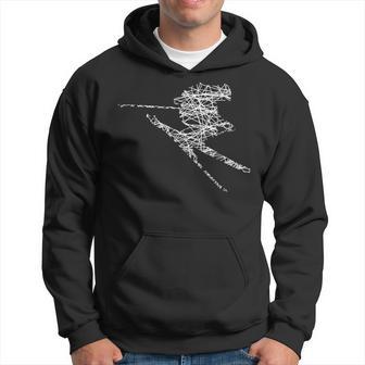 Ski Driver Silhouette Drawn Kapuzenpullover - Geschenkecke