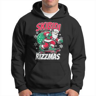 Skibidi Rizzmas Santa Rizz Christmas Skater Santa Xmas Hoodie - Thegiftio UK