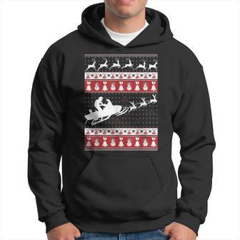 Snowmobile Ugly Christmas Sweater Xmas Hoodie - Thegiftio UK
