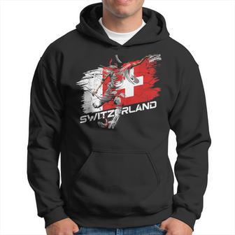 Soccer Switzerland Flag Football Team Footballer Hoodie - Thegiftio UK