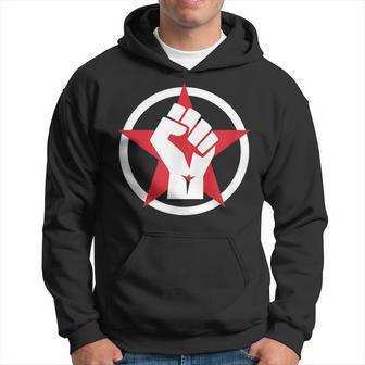 Socialist Fist Star Graphic Hoodie - Thegiftio UK