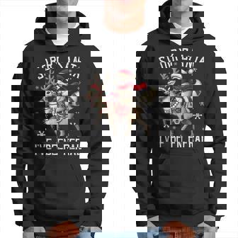 Sorry Santa I've Been Feral Christmas Holiday Raccoon Meme Hoodie - Thegiftio UK