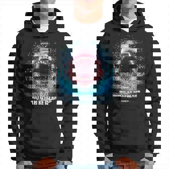 South Padre Island Texas Vacation Great White Shark Beach Hoodie - Monsterry