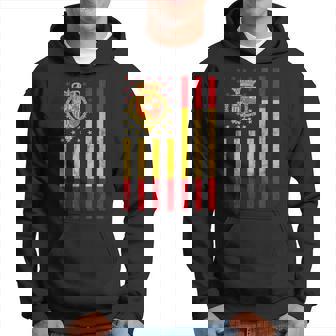Spanish Flag Espana Crown American Flag Spanish Roots Hoodie - Thegiftio UK
