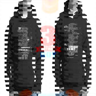 Spider Web 3 Years Old It's My 3Rd Birthday Boy Party Hoodie - Thegiftio UK