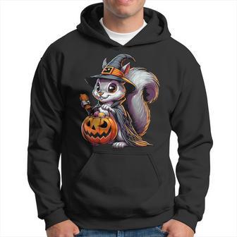 Squirrel Witch Scary Halloween Ghost Spooky Pumpkin Candy Hoodie - Thegiftio UK
