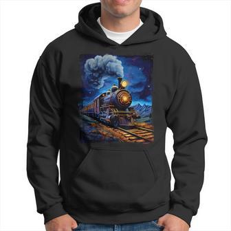 Steam Engine Train Steam Train Locomotive Vintage Train Hoodie - Thegiftio UK