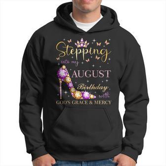 Stepping Into My August Birthday With God's Grace And Mercy Hoodie - Thegiftio UK