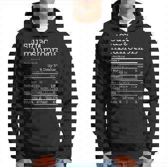 Stuffed Mushrooms Nutrition Fact Thanksgiving Christmas Food Hoodie - Monsterry