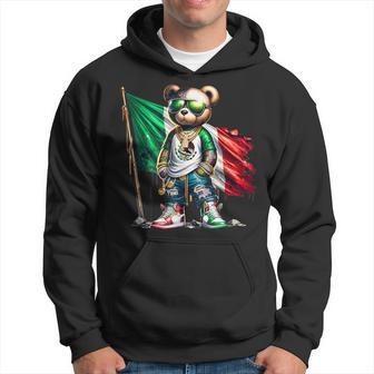 Stylish Teddy Bear Mexican Flag Mexico Hoodie - Thegiftio UK