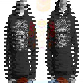 Sugar Skull Day Of The Dead Dia De Los Muertos Halloween Hoodie | Mazezy