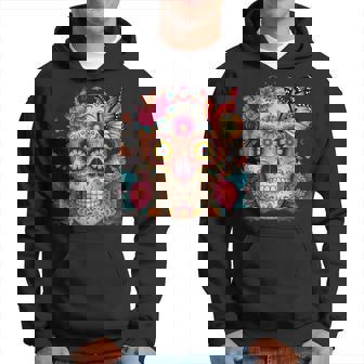 Sugar Skull Day Of Dead Halloween Dia De Muertos Hoodie | Mazezy