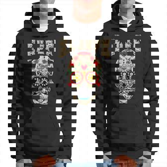 Sugar Skull El Jefe Dia De Los Muertos Day Of Dead Halloween Hoodie | Mazezy