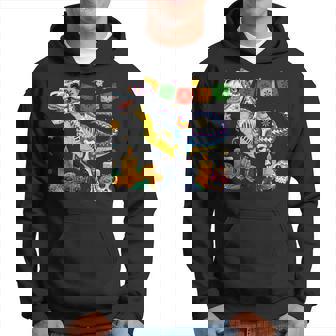 Sugar Skull T Rex Dino Mexico Calavera Dia De Los Muertos Hoodie | Mazezy