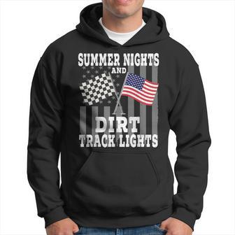 Summer Nights Dirt Track Lights Racing Motocross Hoodie - Monsterry