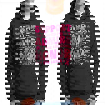 Support The Fighters Admire The Survivors Breast Cancer Hoodie - Seseable