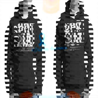 Support Squad Diabetes Awareness T1d T2d Warrior Blue Ribbon Hoodie | Mazezy