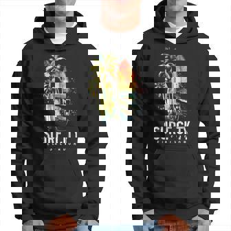 Surf City El Salvador Vintage Surfing Surfer Hoodie | Seseable CA