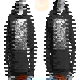 Surprised Scared Cat Selfie With Sasquatsch Bigfoot 0D4erf Hoodie - Thegiftio