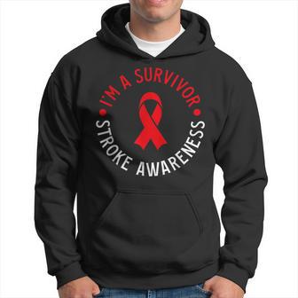 Survivor Stroke Awareness Stroke Survivor Ribbon Hoodie - Thegiftio UK
