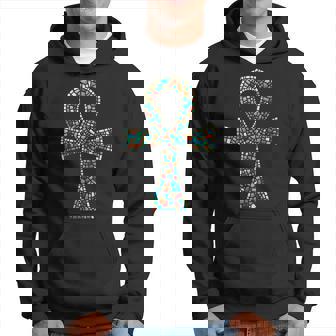 Symbole De La Clé Deie De L'égypte Ankh Dans Un Style Mosaïque Sweat à capuche - Cadeauxyz