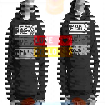 Symbole De Paix L'amour Hippieioloncelle Sweat à capuche - Cadeauxyz